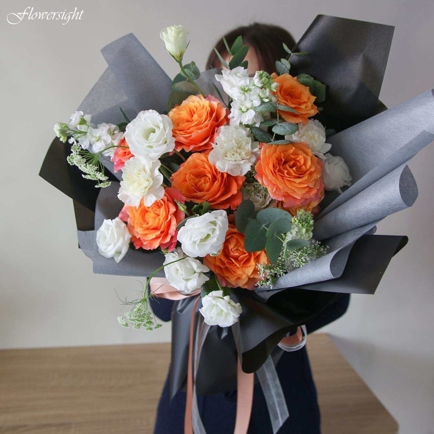 bó hoa hạnh phúc gần