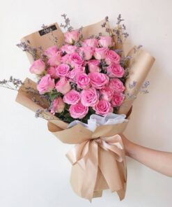 Bó hoa hồng kem yêu đời đi nhé