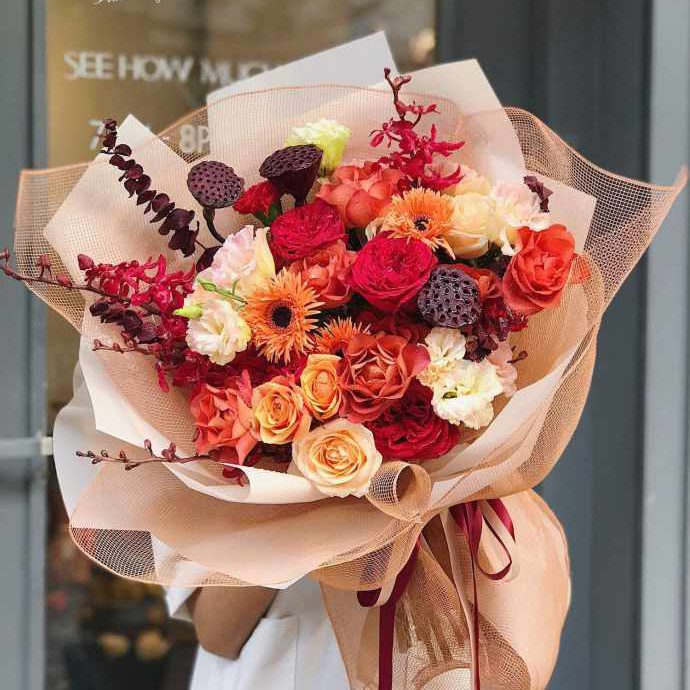 Sắc hồng - Đặt mua hoa tươi giá rẻ bó hoa hồng