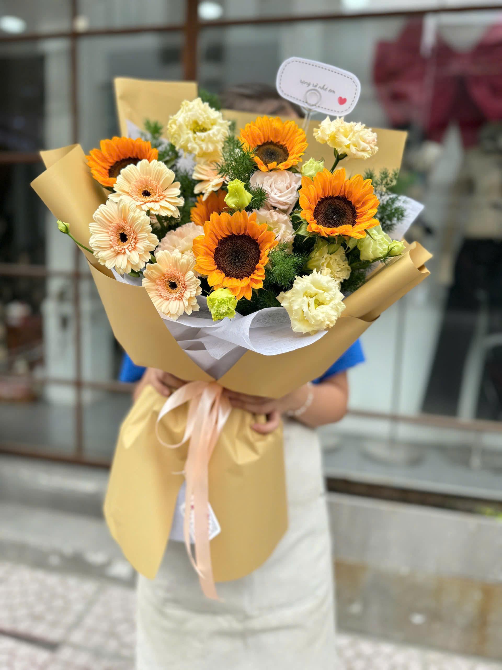 bó hoa hướng dương