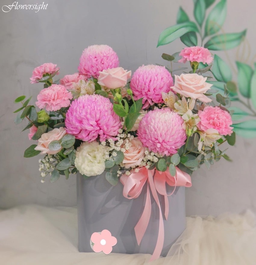 Hoa cúc mẫu đơn cho dịp khai trương