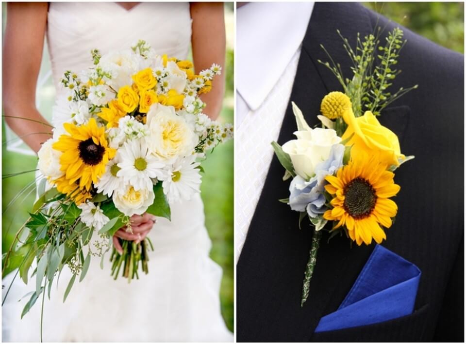 Hoa hướng dương cài tóc cài áo