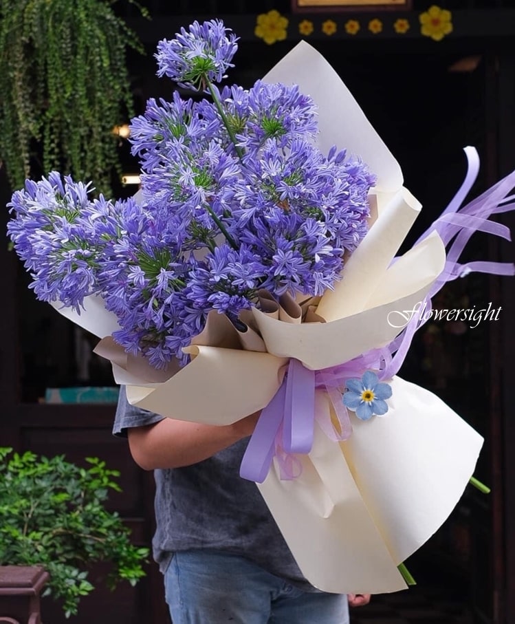 Bó hoa sinh nhật tím