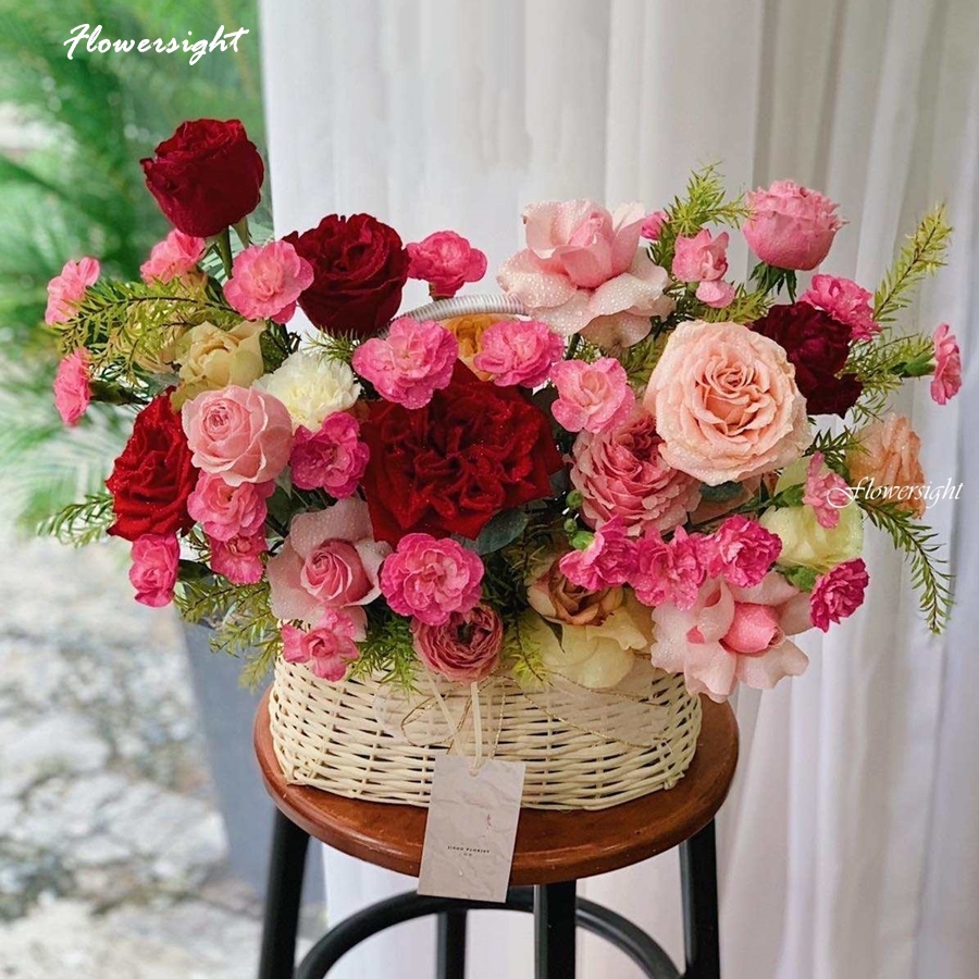 Lẵng hoa hồng tặng sinh nhật