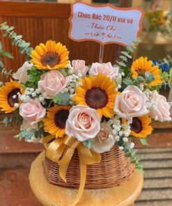 giỏ hoa hướng dương Nắng ngọt