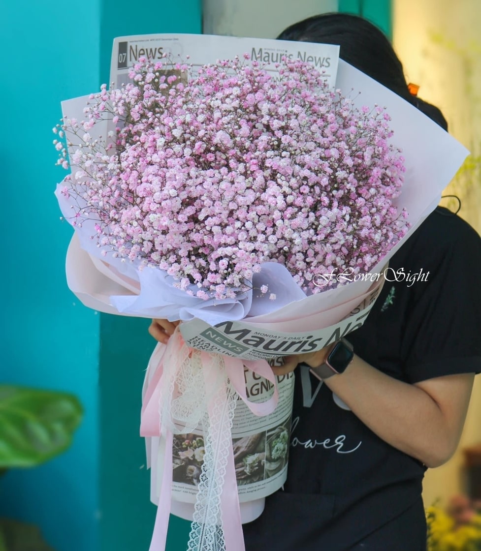 Bó hoa baby Hạnh phúc mãi mãi