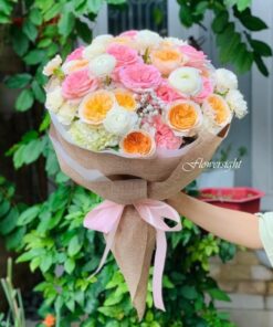 bó hoa nhiều màu