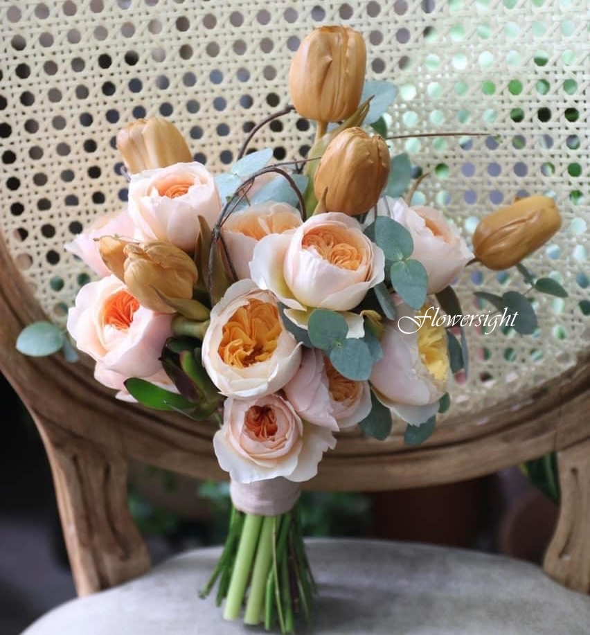 hoa cưới cầm tay Nguyện bên em