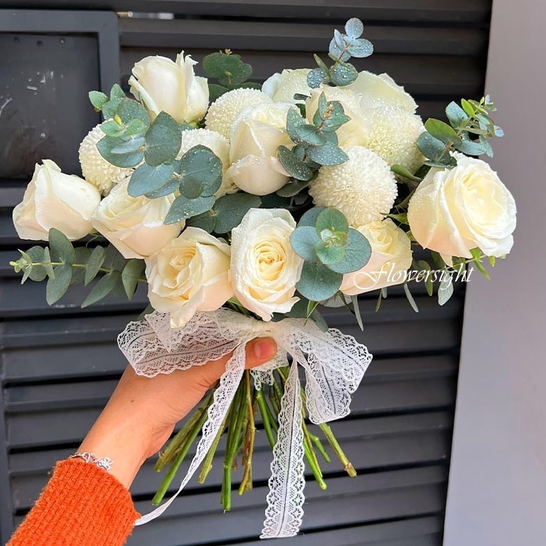 hoa cưới đơn giản Nên duyên