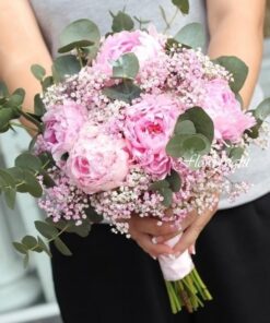 hoa cưới cầm tay peony