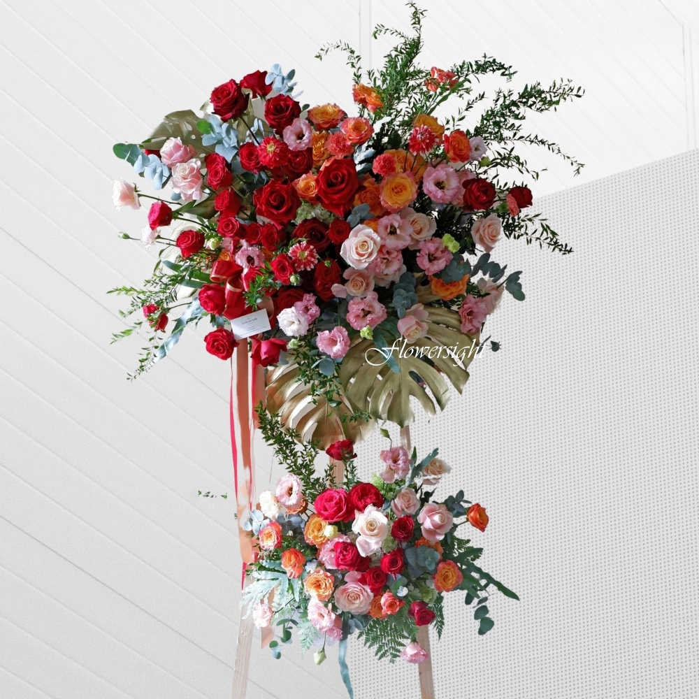 Mẫu thiết kế lẵng hoa hai tầng tại FlowerSight