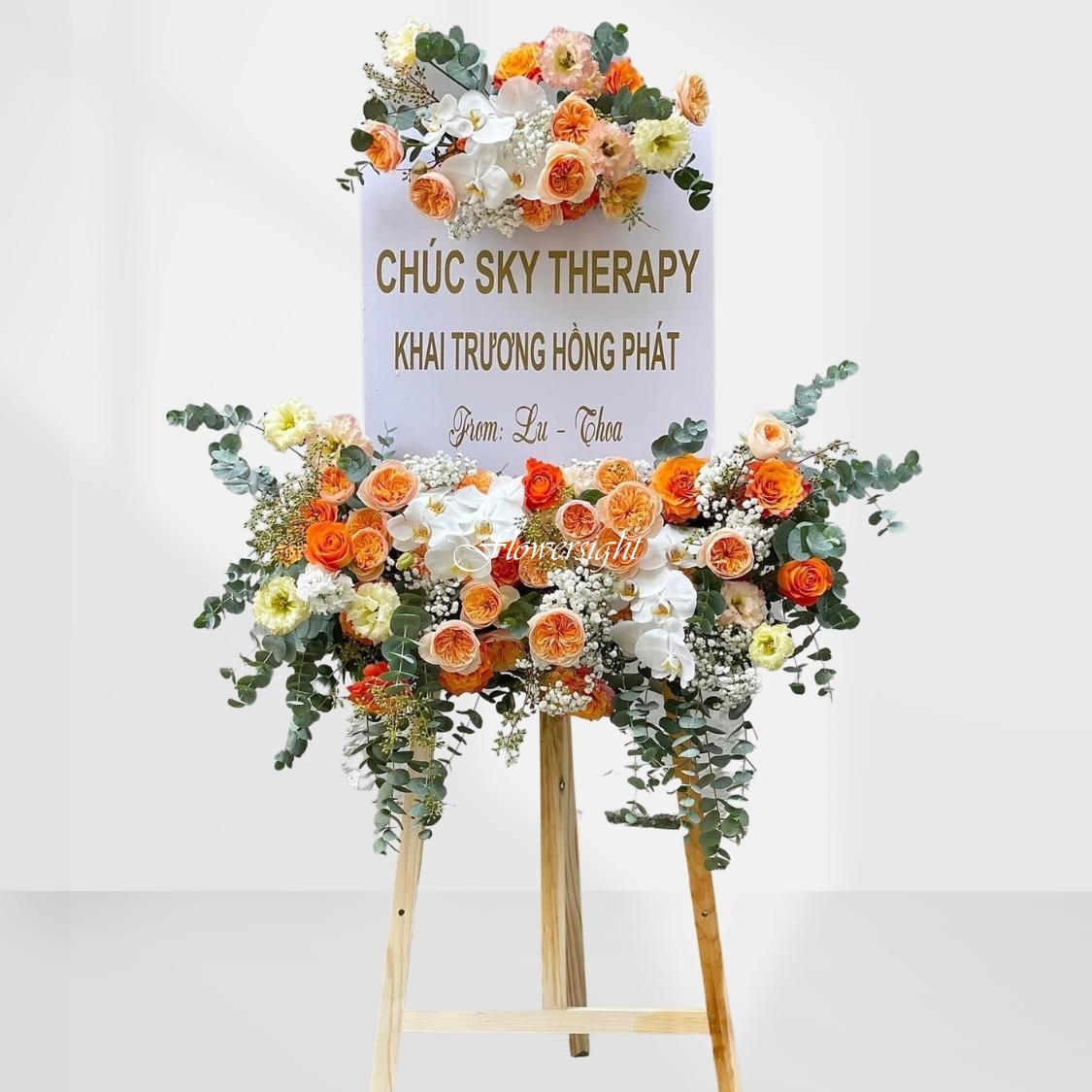 Kệ hoa khai trương Khởi đầu mới