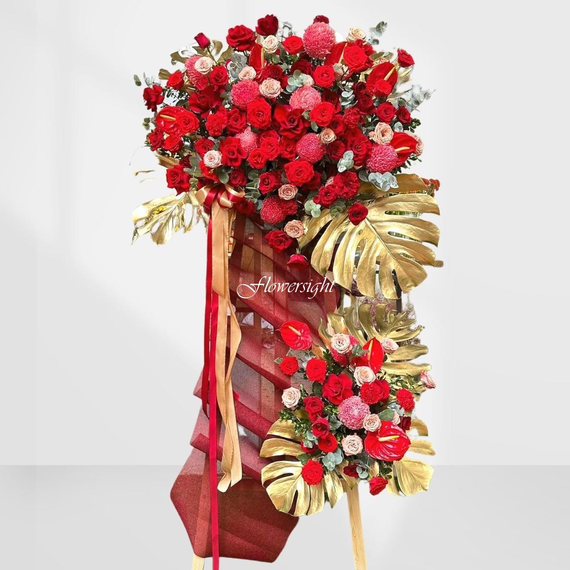 Kệ hoa mừng khai trương Rực thắm