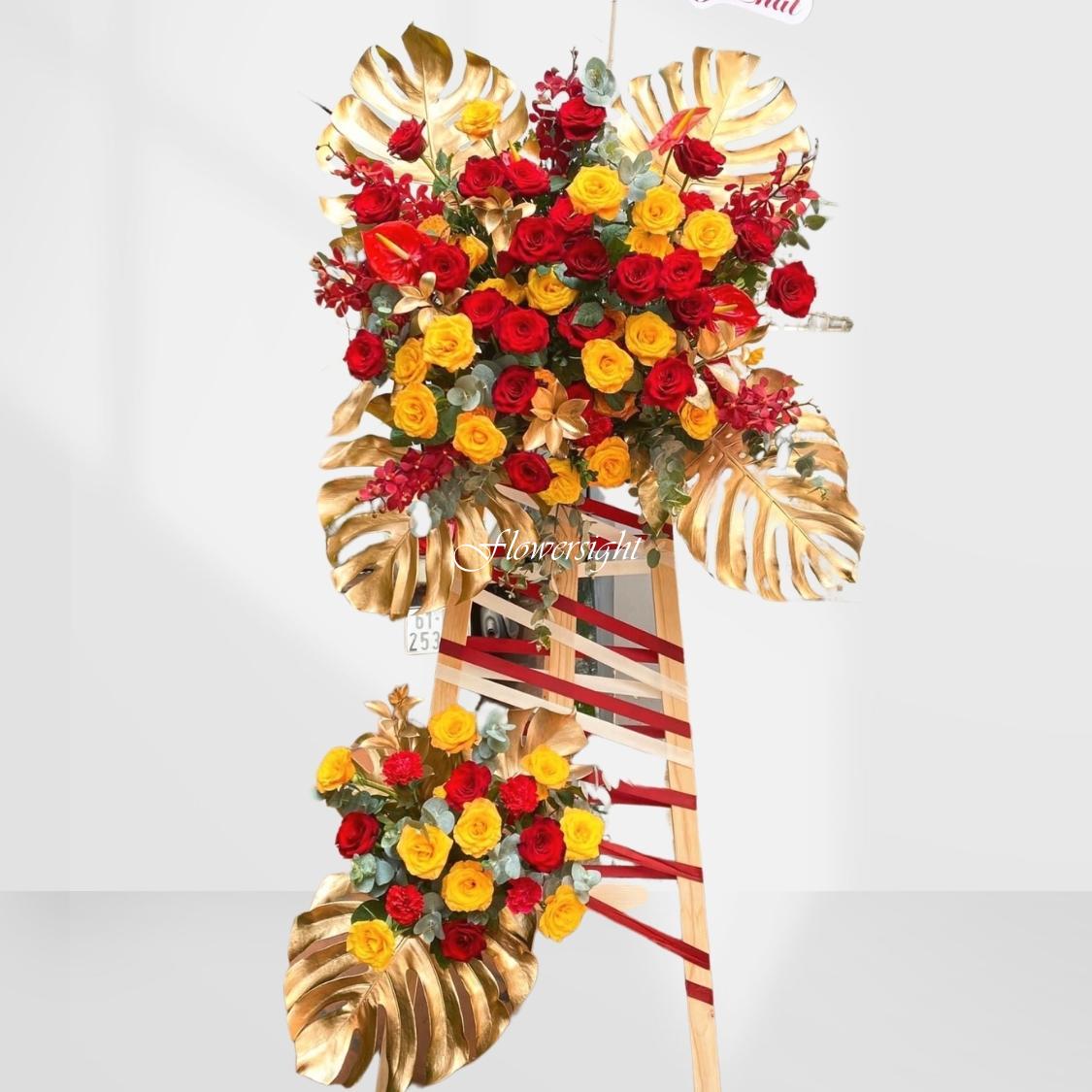 Kệ hoa khai trương Sắc màu