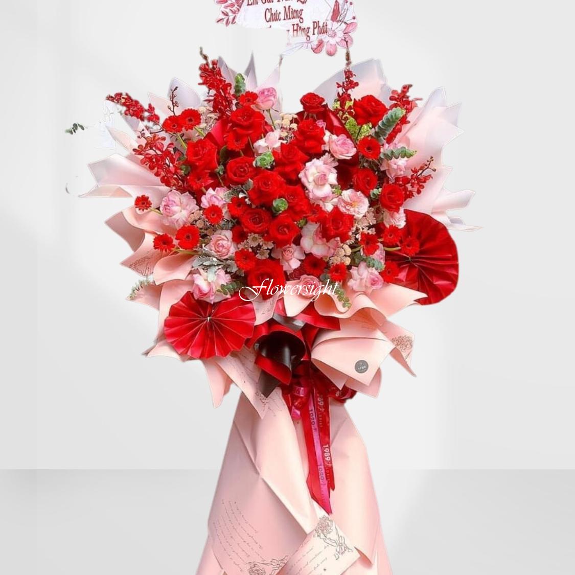 Kệ hoa khai trương Xuân hồng