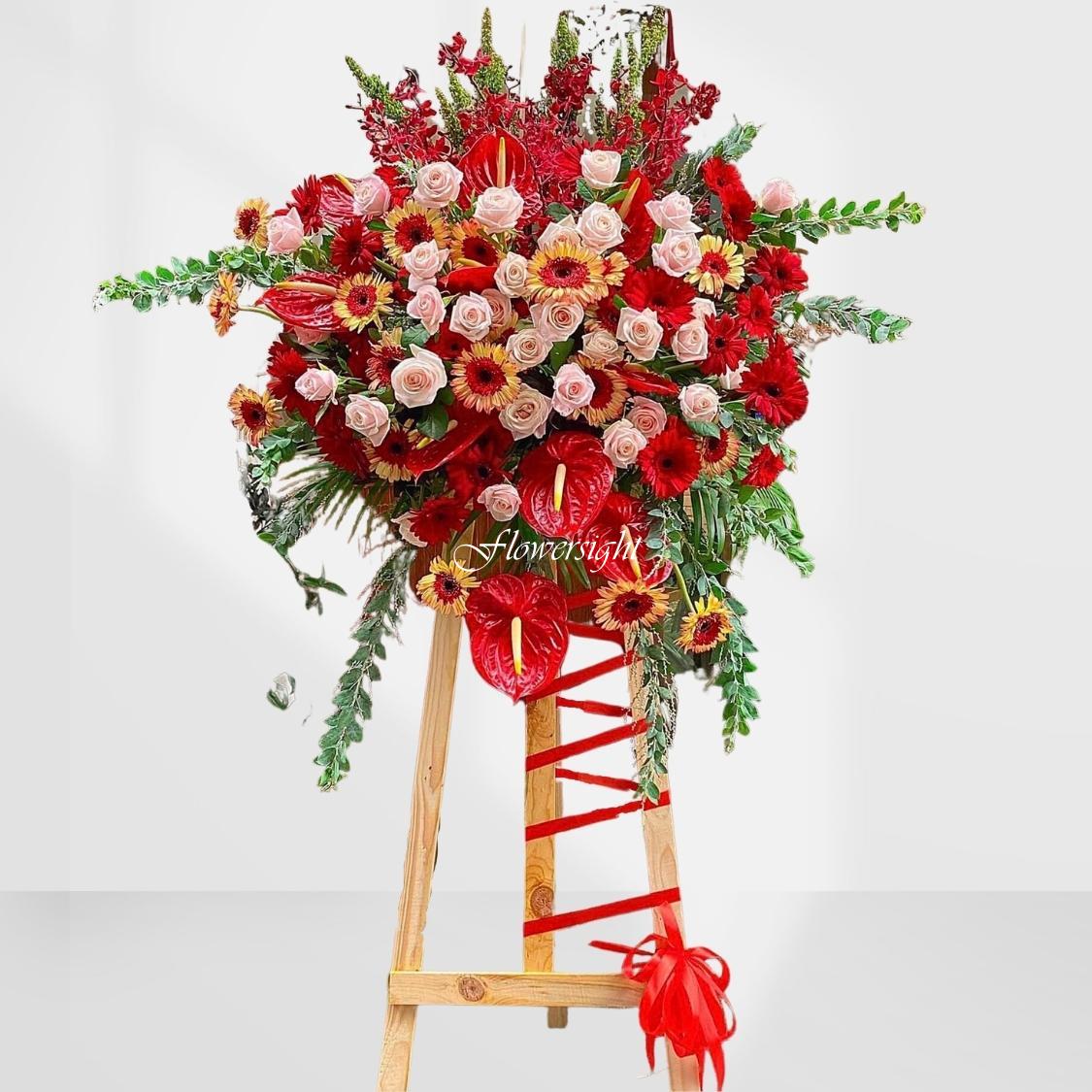 Kệ hoa khai trương Vững bước