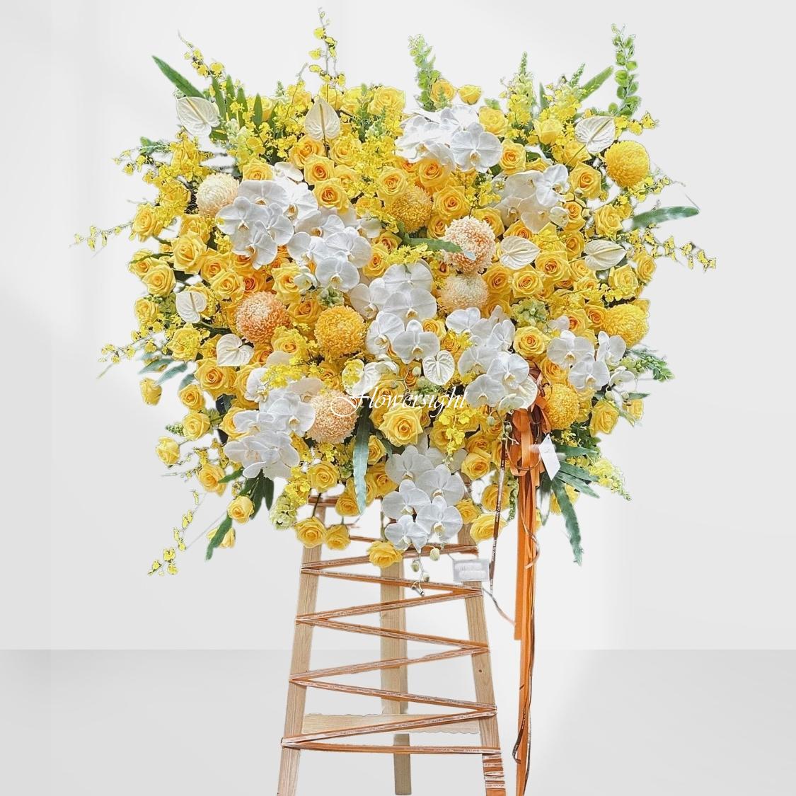 Kệ hoa khai trương Huy Hoàng