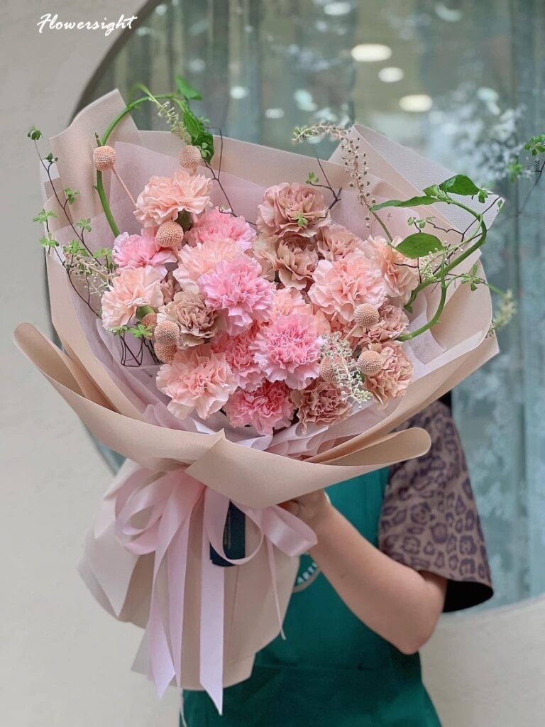 Bó hoa cát tường hồng