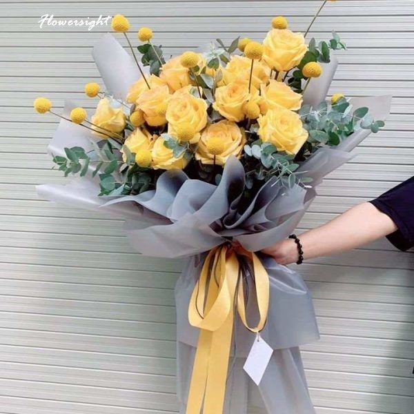 Bó hoa hồng vàng loài hoa tượng tửng cho tình mẹ