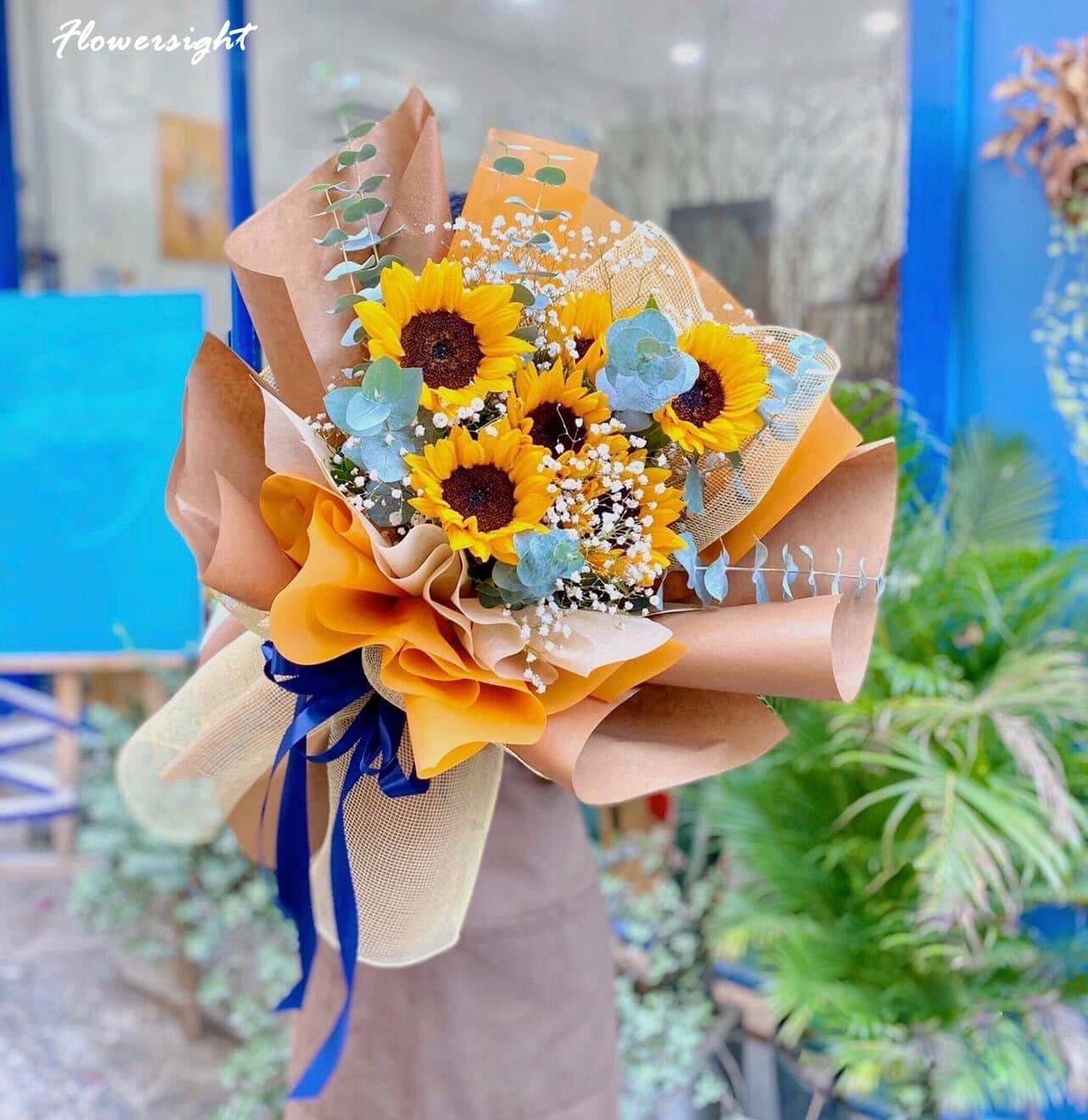 Bó hoa hướng dương 5 bông mẫu 1