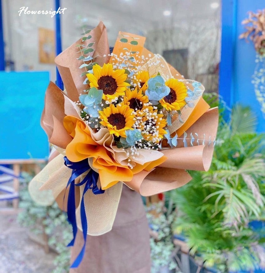 Bó hoa hướng dương 6 bông mang ý nghĩa vĩnh cữu