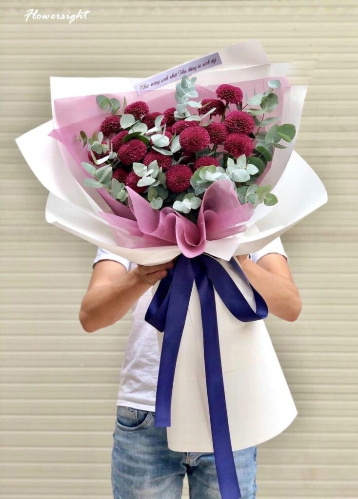 một bó hoa cúc pingpong rực rỡ, ý nghĩa