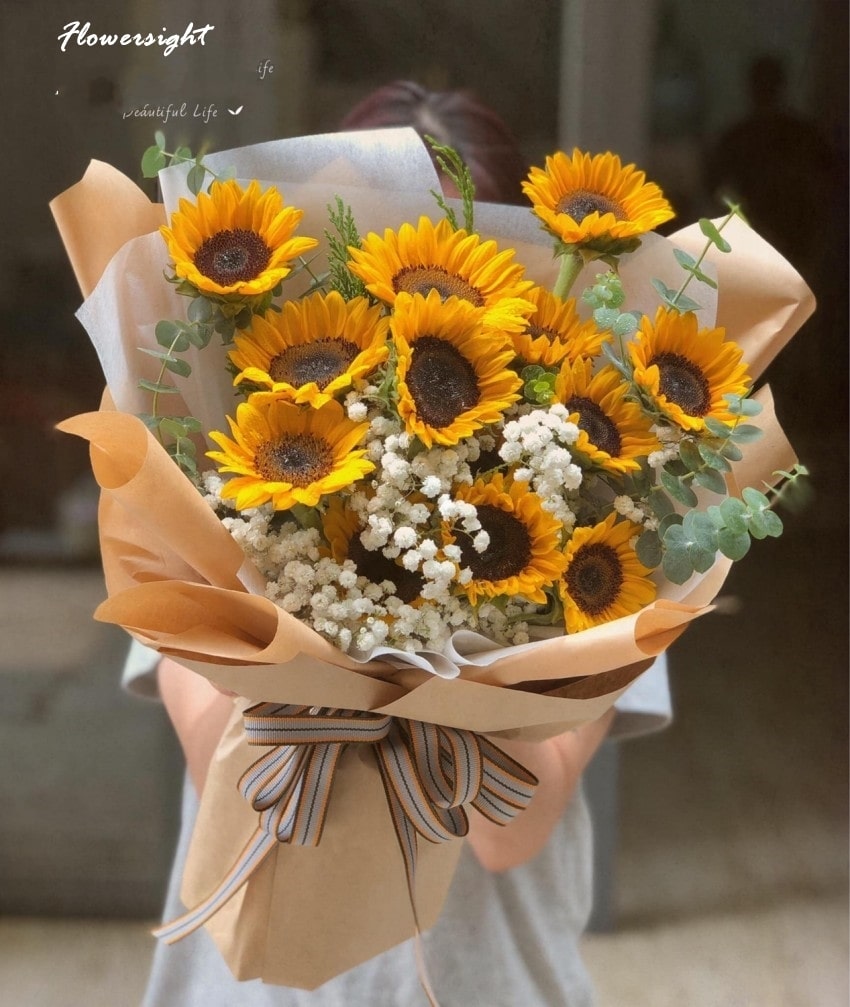 Hoa hướng dương được chọn làm quà tặng ngày 19/8 thích hợp và ý nghĩa