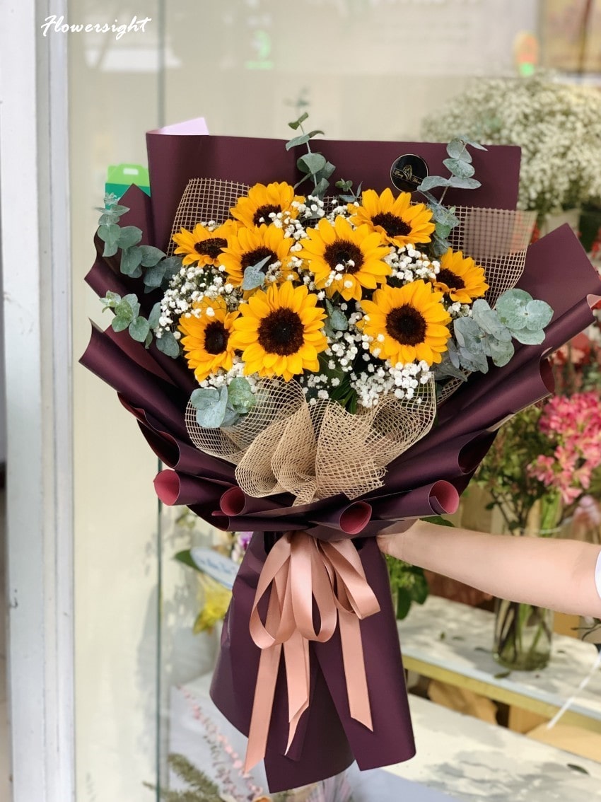 Hoa hướng dương Mừng thọ cho ông bà