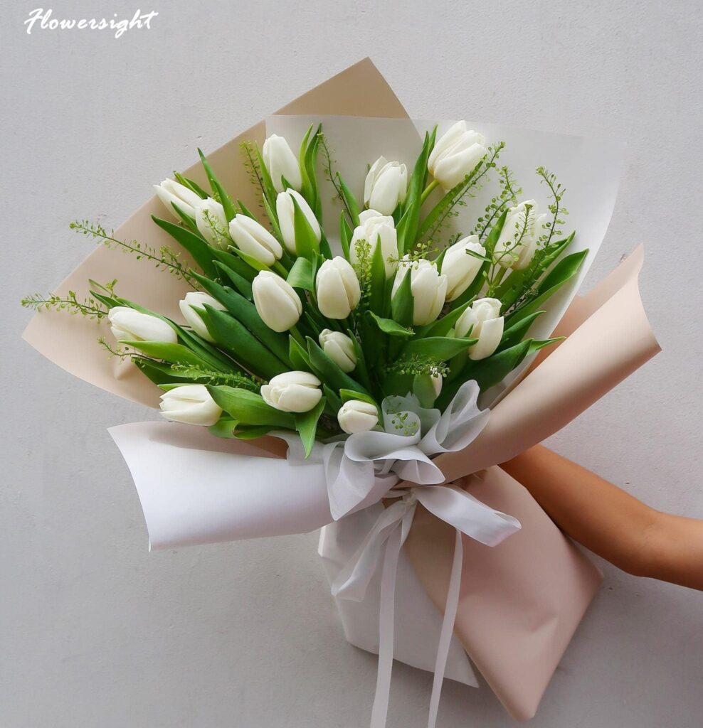 Mẫu hoa tulip hồng phấn nhẹ nhàng, tinh tế với hy vọng về sự hạnh phúc