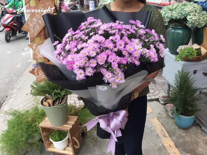 Bó hoa thạch thảo tím được Khách hàng lựa chọn