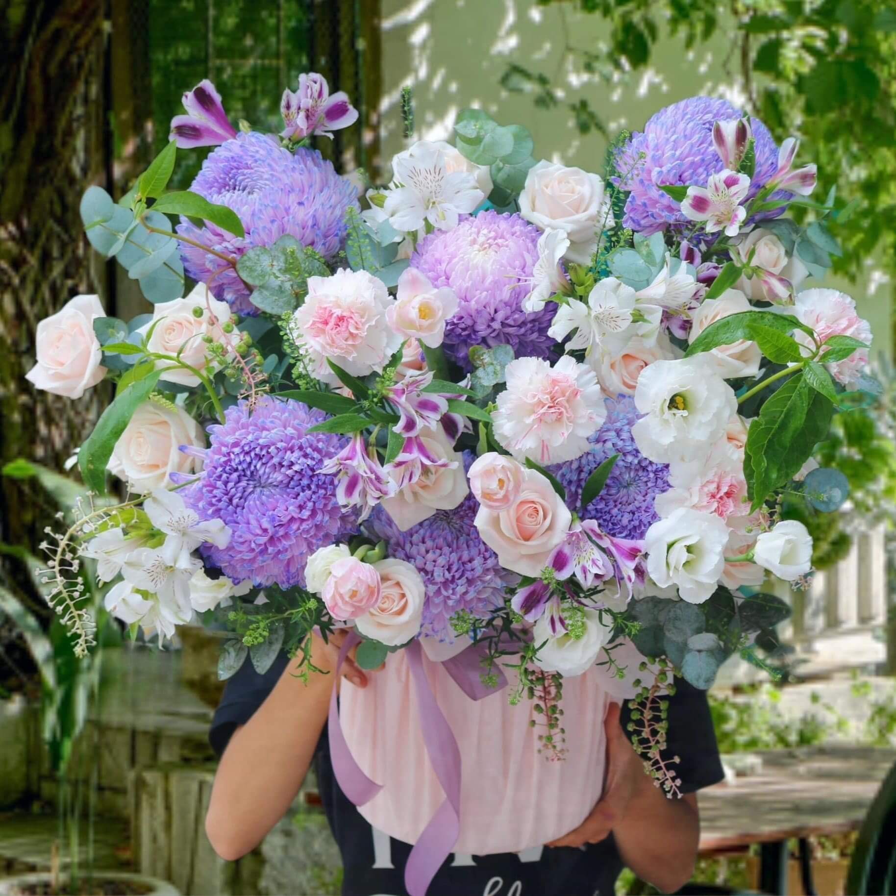 Giỏ hoa, hộp hoa tươi Điểm dừng của tình yêu