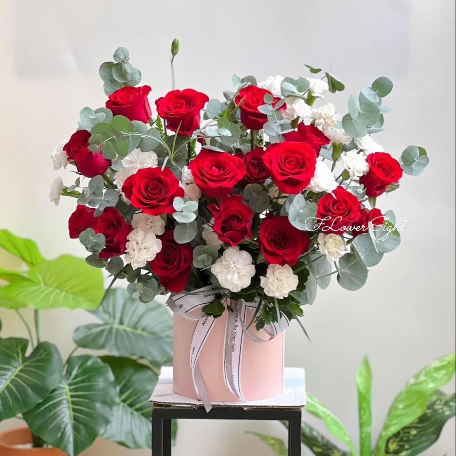 Giỏ hoa Hương trái tim