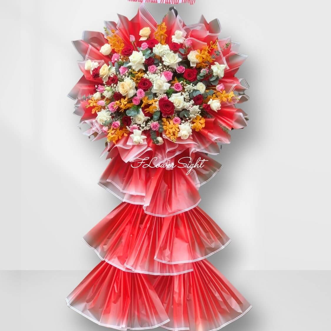 Kệ hoa chúc mừng "Hòa Tài Lộc"