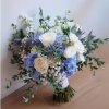 Bó hoa cưới màu xanh