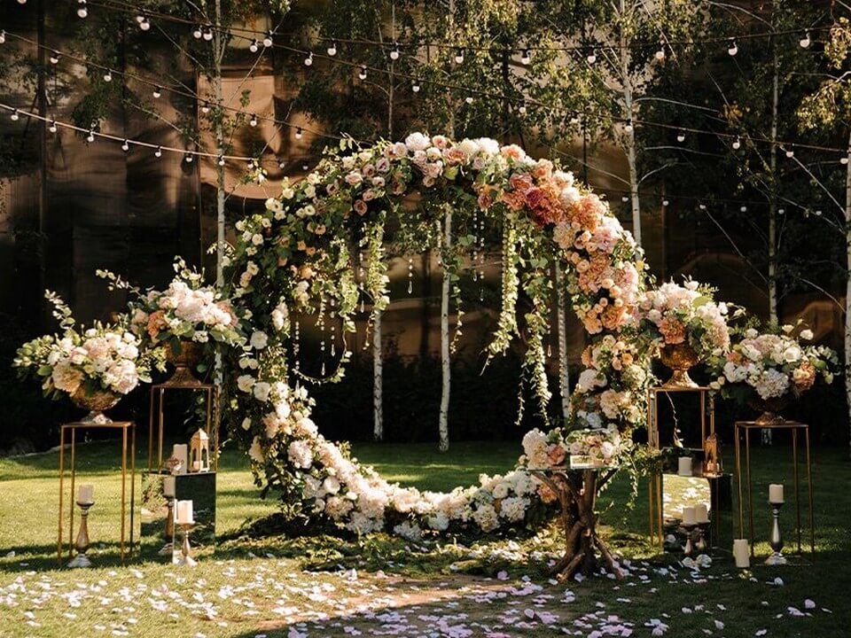 Cách làm cổng hoa cưới đơn giản 04