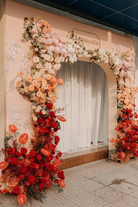 cổng hoa cưới đẹp
