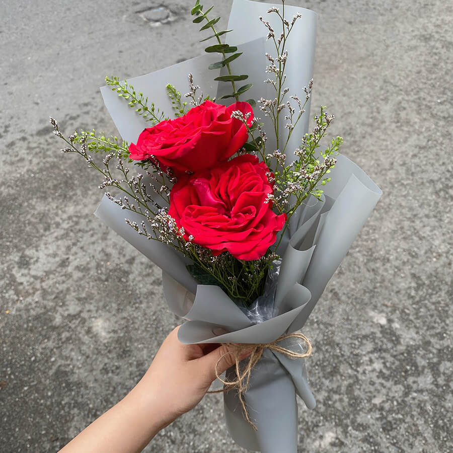Bó hoa hồng 2 bông