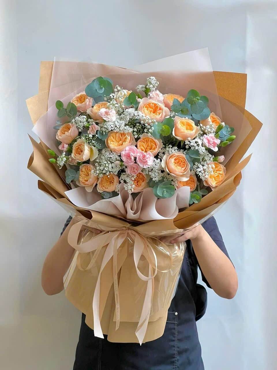 Bó hoa hồng juliet