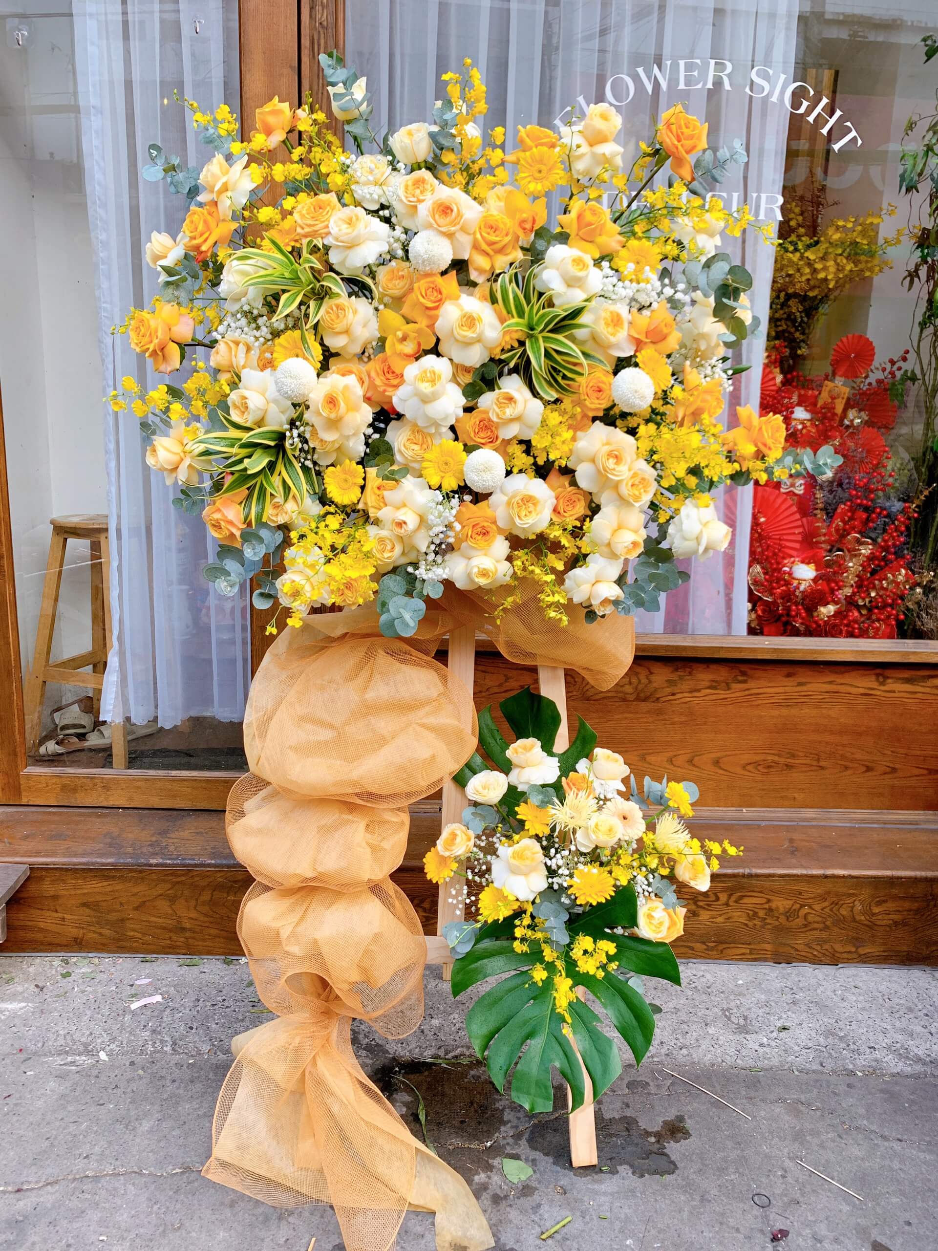 hoa chúc mừng lễ khởi công