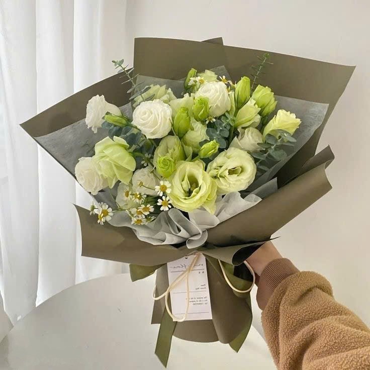 Bó hoa cát tường xanh đẹp