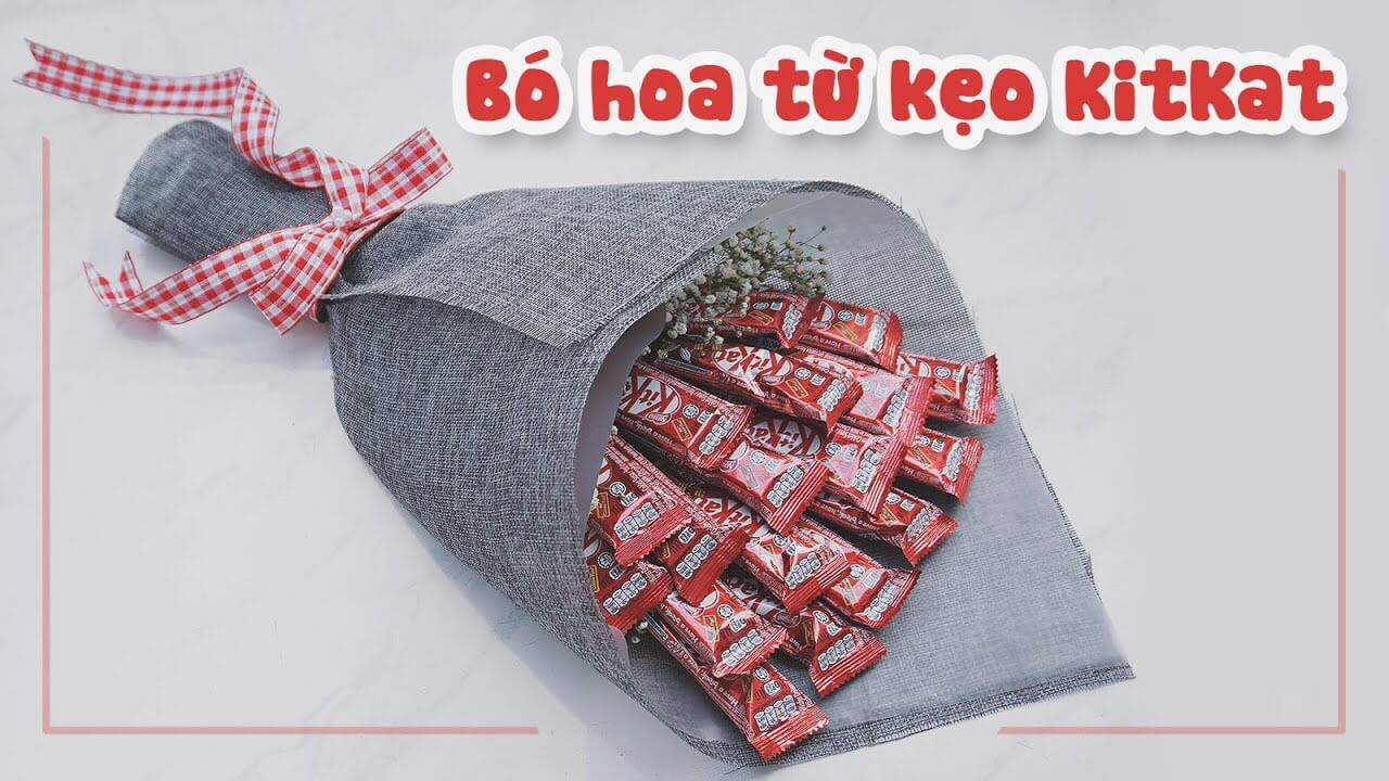 Bó hoa kẹo kitkat