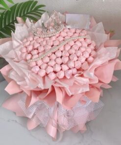 Bó hoa kẹo mút hình trái tim