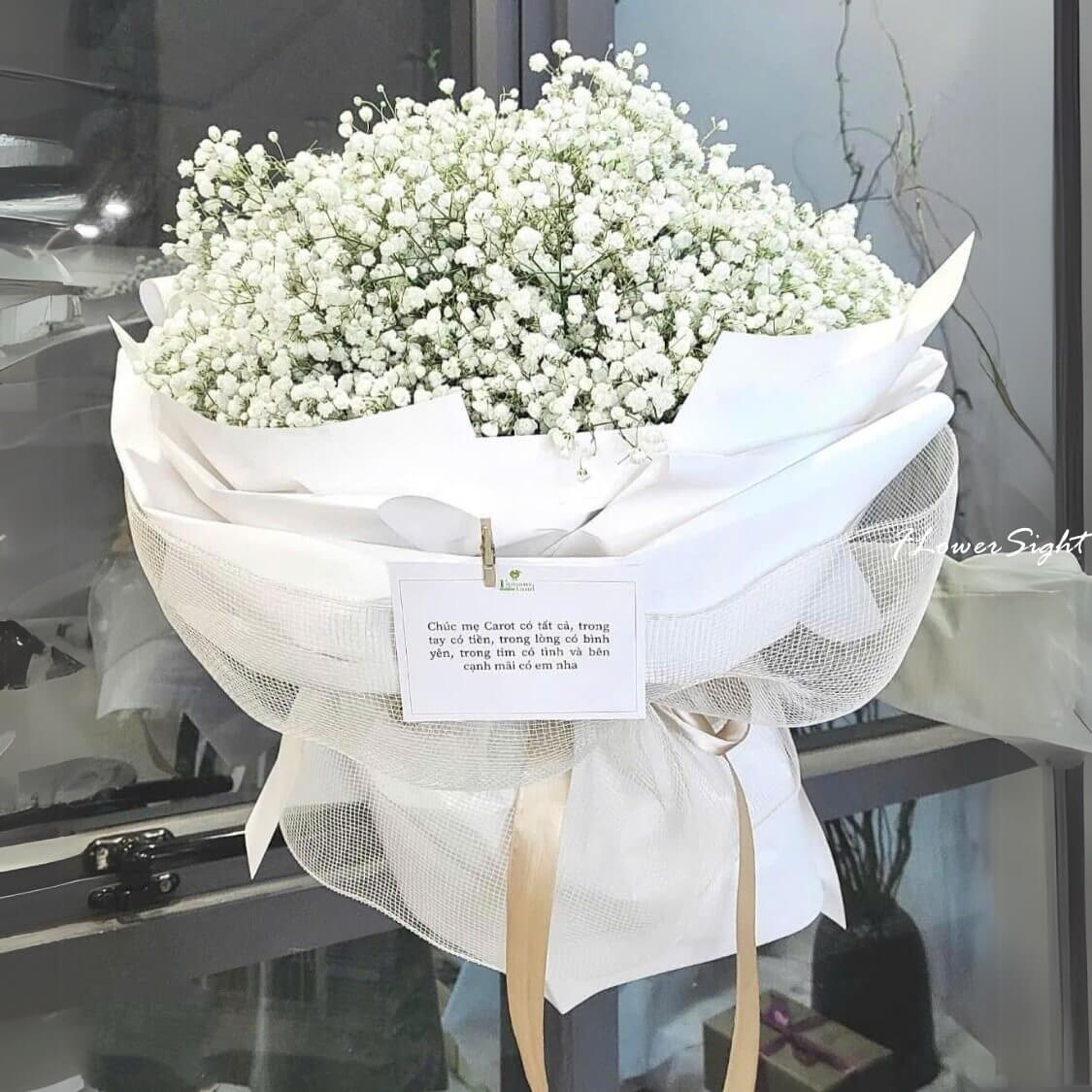 Bó hoa baby trắng