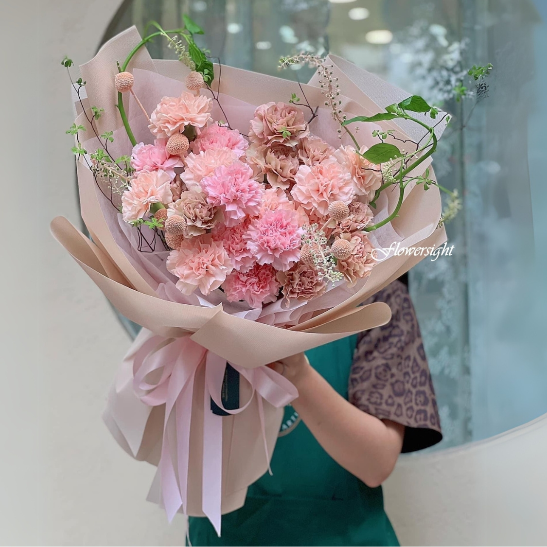 Bó hoa cẩm chướng hồng