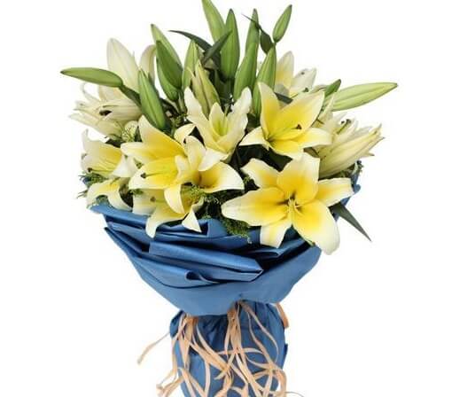 Bó hoa ly vàng đẹp