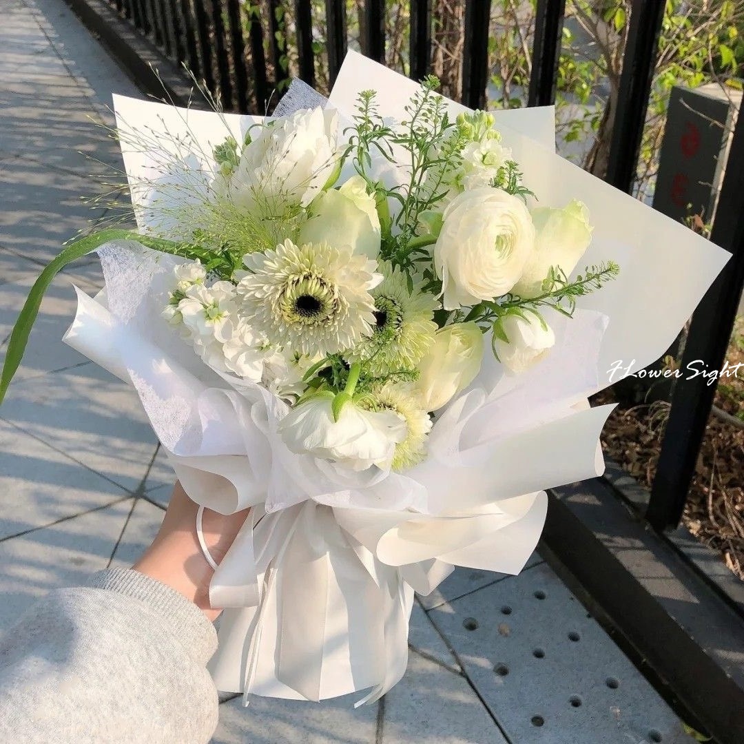 Bó hoa mao lương trắng