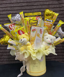 Bó hoa kẹo màu vàng