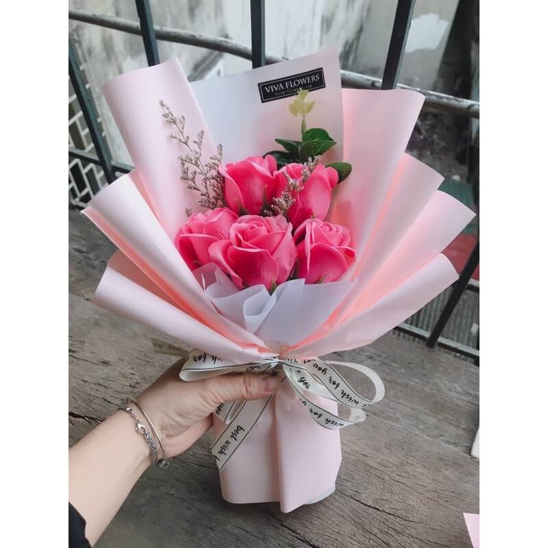 Bó hoa sáp 5 bông