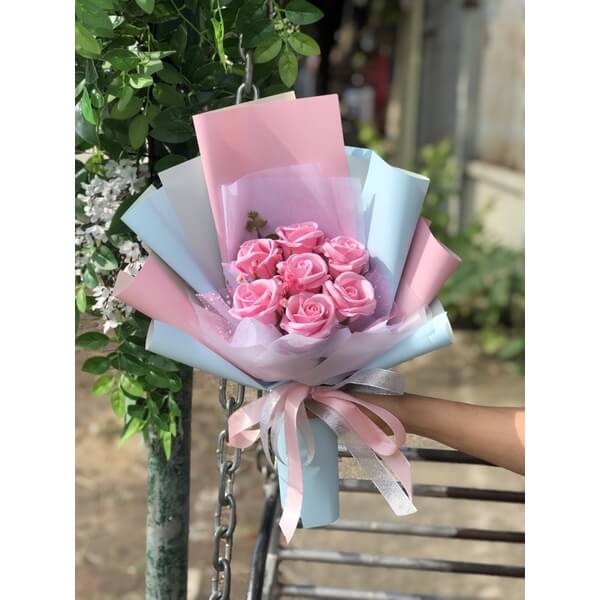 Bó hoa sáp 7 bông