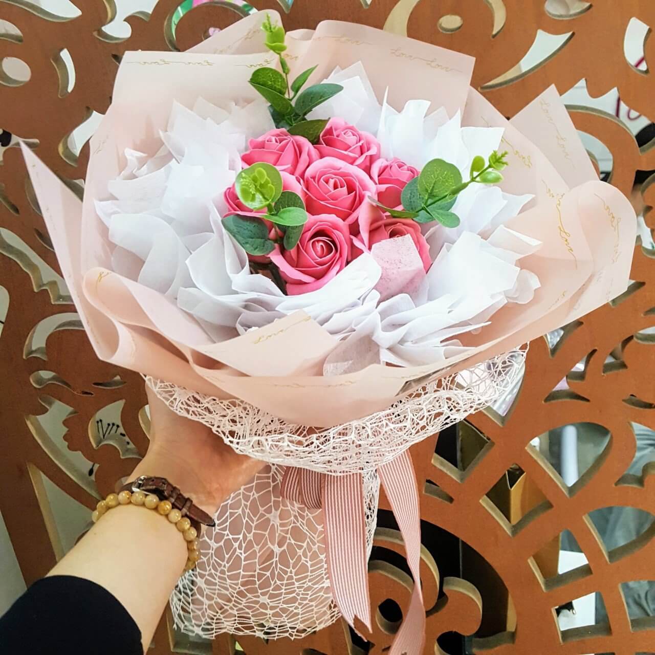 Bó hoa sáp 7 bông